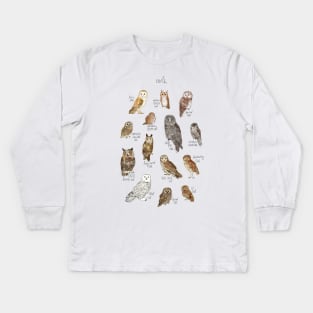 Owls Kids Long Sleeve T-Shirt